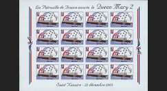 QM2-2FND : 2003 - Feuillet La Patrouille de France escorte le Queen Mary 2