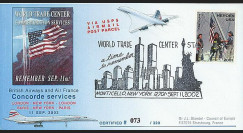 UWS-11 : 2002 - Pli Concorde USA 'Attentats - Twin Towers - Monticello'