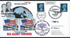 BA 9093-1 : 2001 - Pli Concorde 'Blair Force One' - terrorisme en Afghanistan