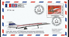 CO-RET40 : 2009 : FDC '40 ans 1er vol Concorde 001' - Lettre prio 20g