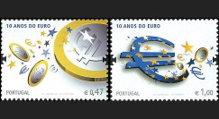 PE570-PO-N : 2009 - 2 valeurs TP Portugal '10 ans de l'Euro'
