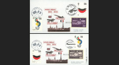 EC 04-1 : 2004 - 2 plis GB "Centenaire Entente Cordiale - Blériot et Concorde"