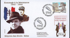 MOUL09-2 : 2009 - FDC 1er Jour TP 'Memorial Jean Moulin' adhésif