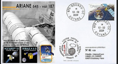 V187L-T1 : 2009 - FDC Kourou Vol 187 Ariane 545 - Hotbird 10