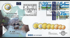 PE445-12 : 2002 - FDC 1er Jour TP 'Introduction de l'Euro' - Pays-Bas