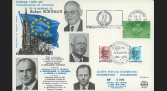 PE116 : 1986 - FDC Parlement eur. + Luxembourg 'Centenaire de la naissance de Schuman'