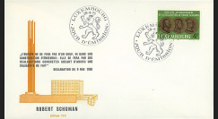 LUX12a : 1975 - FDC Luxembourg 1er Jour TP '25e anniversaire Déclaration Schuman'