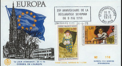 EU88 : 1975 - FDC CE - flamme Strasbourg-gare '25 ans Déclaration Schuman'