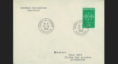 AP9 : 1959 - Env. de service PE '9e session de la présidence de Schuman'