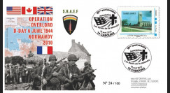 DEB10-5 : 2010 - FDC D-Day 1944 - TPP 'Britany American Cemetery Saint-James' - Lettre prio