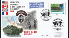 DEB10-8 : 2010 - FDC D-Day 1944 - TPP 'Vue aérienne de la Pointe du Hoc' - Monde