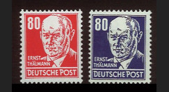 DDR103-104 : 1953 - 2 valeurs DDR 'Ernst Thälmann