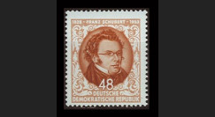 DDR139 : 1953 - 1 valeur DDR '125e anniversaire de la mort de Franz Schubert'
