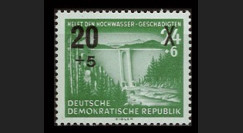 DDR184 : 1955 - 1 val. DDR 'pour les victimes des innondations de l'hiver 54 - surchargé'
