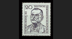 DDR256 : 1956 - 1 valeur DDR '1er anniversaire de la mort de l'écrivain Thomas Mann'