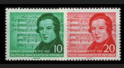 DDR264-265 : 1956 - 2 valeurs DDR 'Centenaire de la mort du compositeur Robert Schumann'