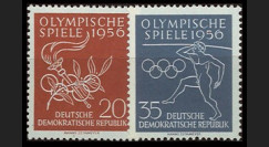 DDR267-268 : 1956 - 2 valeurs DDR 'Jeux Olympiques de Melbourne'