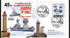 NAV09JA-24C : 2010 - Pli "Retour de mission du PH Jeanne d'Arc à Brest" - oblit. GF