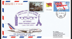A380-101T2 : 2010 - Pli voyagé "1er vol A380 Air France Londres-Paris" - affrt White Ensign