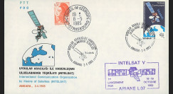 INTELSAT1 : 1985 - FDC 1er Jour Turquie "20e anniversaire d'Intelsat"