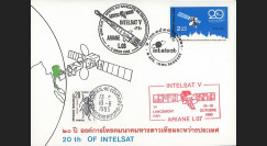INTELSAT3 : 1985 - FDC 1er Jour Thaïlande "20e anniversaire d'Intelsat"