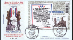 DG10-13 : 2010 - FDC "70e anniversaire de l'Appel du 18 juin 1940" - oblit. Montbéliard