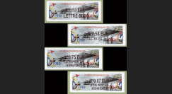 AERONAV10-1-4N : 2010 - 4 vignettes LISA France “Un Siècle de Marins du Ciel 1910-2010”