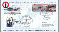 AERONAV10-1R : 2010 - Pli “100 ans Aéronautique Navale - Foudre + hydravion” - Rochefort
