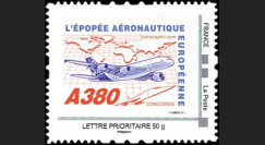 A380-105N50 : 2010 - TPP France "A380 volant vers l'Asie et Concorde" / Lettre prio 50g
