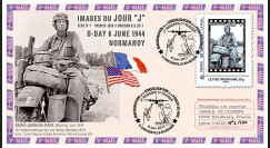 DEBS1-5/12 : 2011 - FDC 1er Jour "Juin 1944 : Motard américain sur Harley-Davidson WLA"