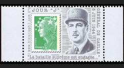DEB11-3PT1 : 2011 - Porte-timbre TVP vert "Jour 'J' - De Gaulle