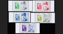 DEB11-3PT1/5 : 2011 - Série 5 Porte-timbres "Jour 'J' Discours Général de Gaulle & D-Day Général Eisenhower"