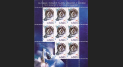 GAGARIN11-1BN : 2011 - Feuillet 8 valeurs BELARUS "Youri Gagarine - 50 ans 1er Homme sur la Lune"