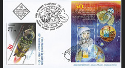 GAGARIN11-2 : 04-2011 - FDC BULGARIE "Youri Gagarine & Vaisseau VOSTOK-1 - 50 ans 1er Homme dans l'Espace"