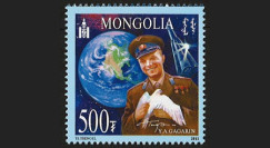 GAGARIN11-3N : 2011 - 1 valeur MONGOLIE 500T "Youri Gagarine - 50 ans 1er Homme dans l'Espace"