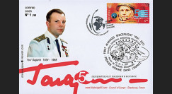 GAGARIN11-5 : 04-2011 - FDC UKRAINE "Youri Gagarine - 50 ans 1er Homme dans l'Espace"