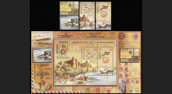 A380-122-123N : 2011 - INDE bloc-feuillet + 4 valeurs " INDIPEX 2011 - 100 Years of Airmail"