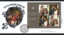 WED11-5 : 2011 - FDC GRANDE-BRETAGNE "Mariage Princier William & Kate Middleton"