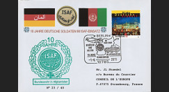 ISAF11 : 2011 - FDC Afghanistan Feldpost "10 ans d’engagement de Bundeswehr dans l’ISAF"