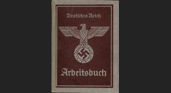 W2-AL0245 : 1937 - ARBEITSBUCH IIIe Reich "Aigle Nazi sur croix gammée"