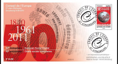 CE62-PJ : 2011 - FDC 1er Jour du timbre de service du Conseil de l'Europe