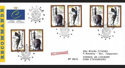 CE50PJa (PE397a) : 1999 - Env. RECO Conseil de l'Europe "1er Jour des 1ers timbres en Euro"