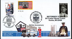 WT11-6 : 2011 - FDC USA-FRANCE "10 ans 11 Septembre - Racine / 1er Jour Pompiers"