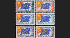 CE15/22-NF (Y&T 30/35) : 1964-71 TP de service du Conseil de l'Europe