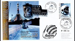 VS01L : 2011 FDC Kourou "SOYOUZ Vol N°01 - sat. IOV constellation Galileo" - TPP Gagarine
