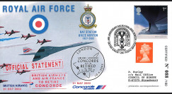 CO03-RAF1 : 2003 - Pli GB "66 ans RAF Station Brize Norton - retrait de Concorde"