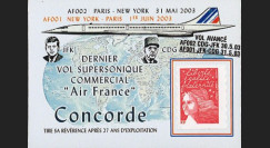 CO-RETV3N2 : 2003 - FRANCE porte-timbre "Dernier vol commercial Concorde Air France"