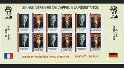 FRAL-13FND : 1970 - Feuillet EUROPA 30 ans Appel du Gal de Gaulle / Pompidou et Brandt