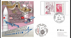 VA206L-T1 : 2012 - FDC Kourou ARIANE 5 Vol 206 - JCSAT-13 (Japon) / VINASAT-2 (Vietnam)