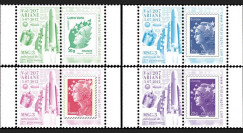 VA207L-PT1/4 : 2012 - Série de 4 Marianne sur porte-timbres "Vol 207 Ariane - MSG-3"